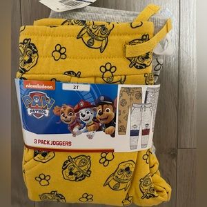 2T  Nickelodeon Paw￼ Patrol Kids Jogging Bottoms, Sweatpants. 3 pack